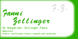 fanni zellinger business card